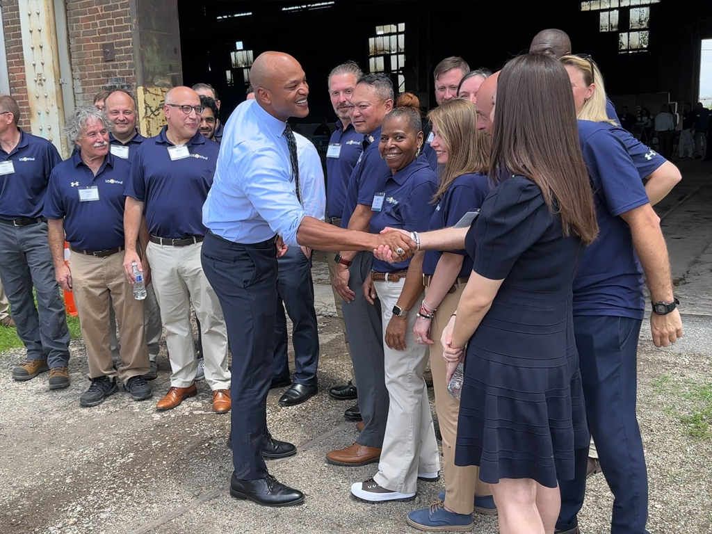U.S. Wind Facility, workers in Sparrows Point get visit from Maryland Gov. Wes Moore